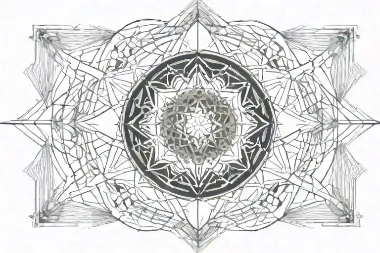sacred geometry,astral dimension,ancient intelligence,dmt,metatron tattoo design idea