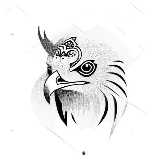 hawk head Thai  tattoo design idea