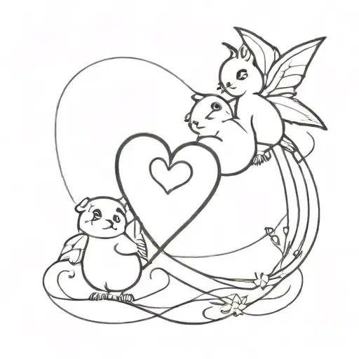 Incorporate the names Georges, Emiel, and Cyril in a minimalist design that represents your love for your 3 kids tattoo design idea