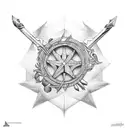 nautical star. warrior. tattoo design idea