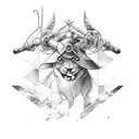 nautical star. warrior. tattoo design idea