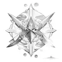 nautical star. warrior. tattoo design idea