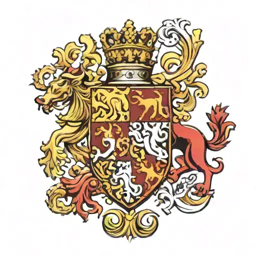 Stewart coat of arms royalty heraldry tattoo design idea