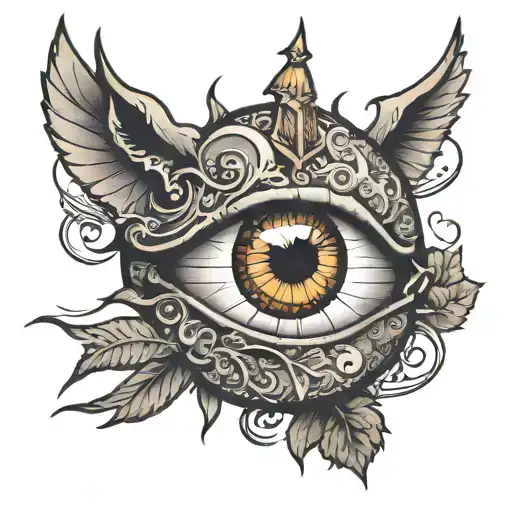 Meech wit 100 dollars mason's eye tattoo design idea