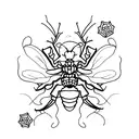 insects tattoo design idea