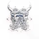 Gemini sign tattoo design idea