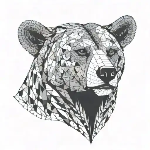 Arrowhead, Coordinates: 34° 15' 26.6004'' N, 117° 10' 23.6676'' W, Roman Numerals: VI . XXVI . XXI, Bear tattoo design idea