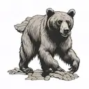 Arrowhead, Coordinates: 34° 15' 26.6004'' N, 117° 10' 23.6676'' W, Roman Numerals: VI . XXVI . XXI, Bear tattoo design idea