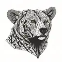 Arrowhead, Coordinates: 34° 15' 26.6004'' N, 117° 10' 23.6676'' W, Roman Numerals: VI . XXVI . XXI, Bear tattoo design idea