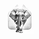 book with an elephant, a pencil, a heart, a house and a balloj tattoo design idea