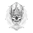 self made man tattoo design idea