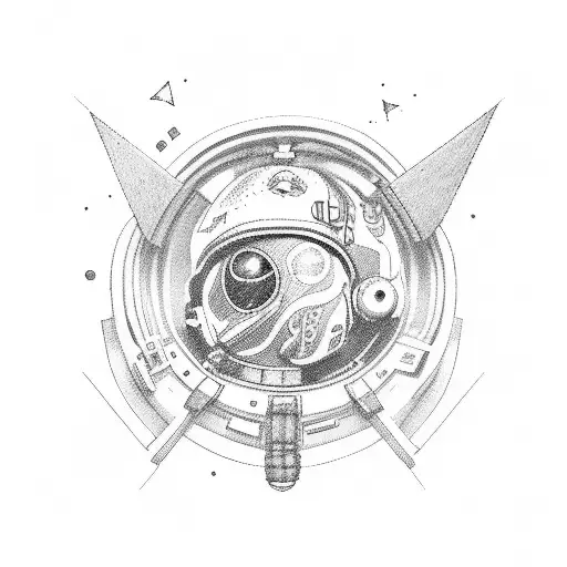 spsee you in space cowboy tattoo design idea