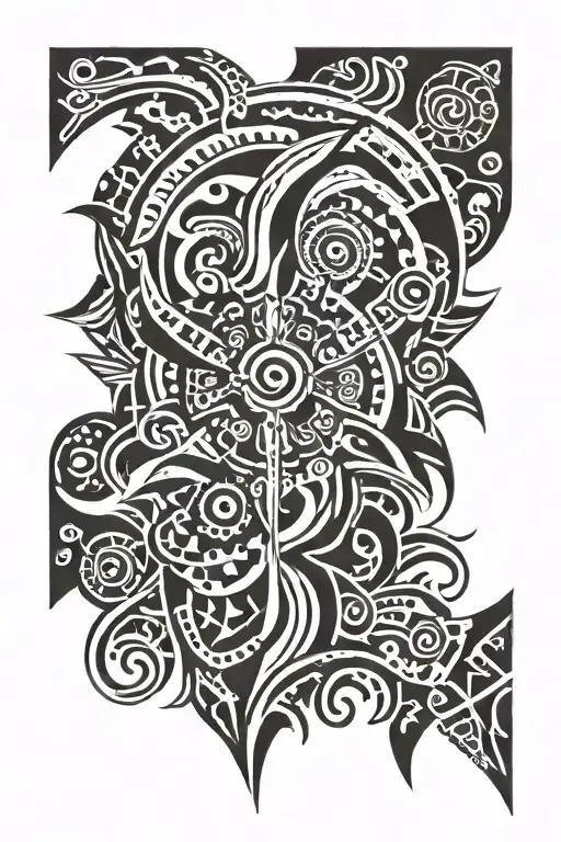 Blackout tattoo design idea