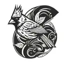 Cardinal tattoo design idea