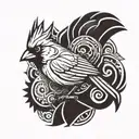 Cardinal tattoo design idea
