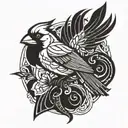 Cardinal tattoo design idea