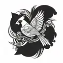 Cardinal tattoo design idea