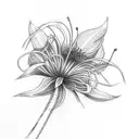 red spider lily tattoo design idea