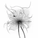 red spider lily tattoo design idea