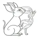 mouse and Hare Krishna maha tattoo design idea