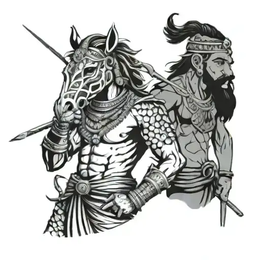 rajput warriors tattoo design idea