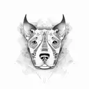 bull terrier tattoo design idea