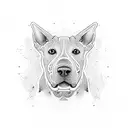 bull terrier tattoo design idea