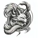 The Nine-tailed Fox tattoo design idea