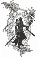 bloodborne  hunter tattoo design idea