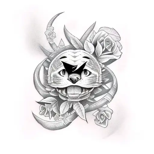 Apple doesn't fall far from tree tattoo design idea