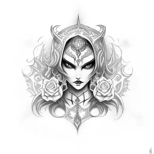 morgana do lol destruindo tattoo design idea