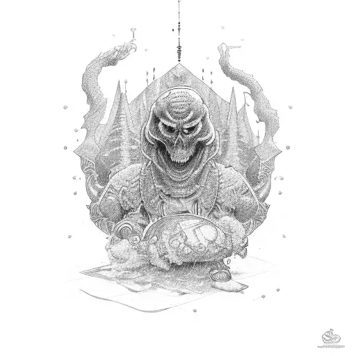 the word "mlga" with alcohol  tattoo design idea