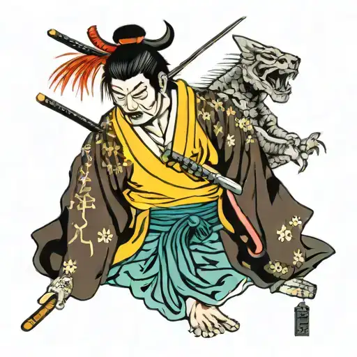 samurai seppuku tattoo design idea