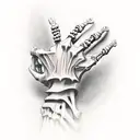 skeleton hand  tattoo design idea