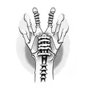 skeleton hand  tattoo design idea