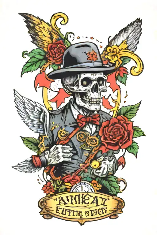 can't win for losing playing this game Can't run from my past or my last name It's hard to find trouble When the trouble tattoo design idea