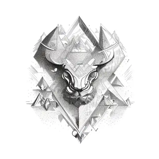 A branding and marketing symbol incorporating elements of nature and art tattoo design idea