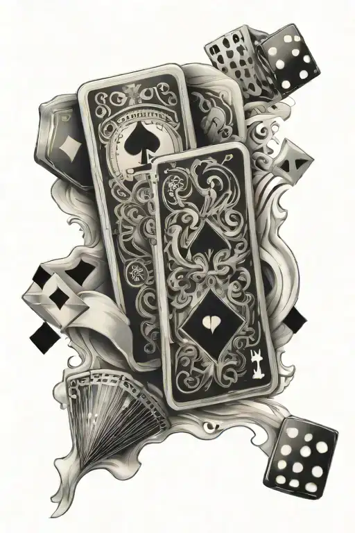 mens, awesome, cool, unique, gambling, 777, good luck tattoo design idea