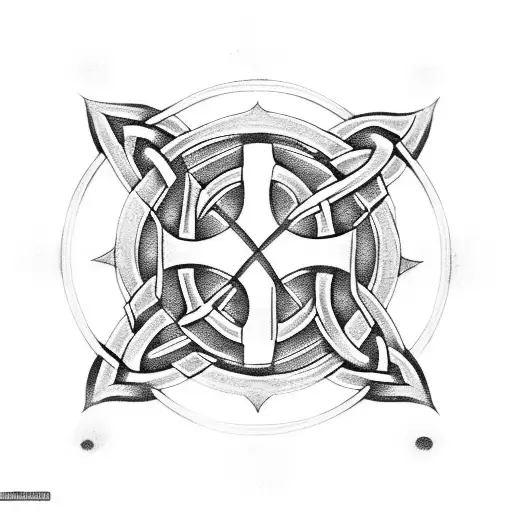 Celtic knot with binary numbers tattoo design idea