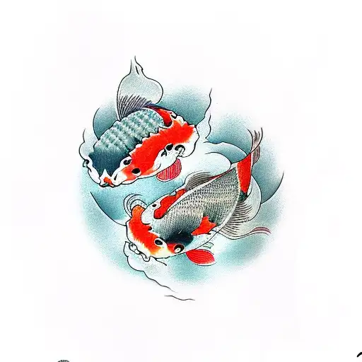 Koi Fish Tattoo Designs For Women 3