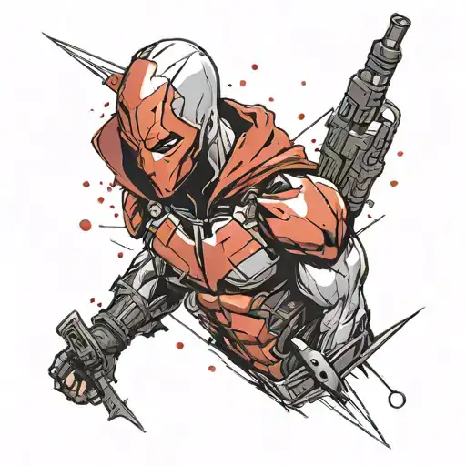 red hood dc simple design tattoo design idea