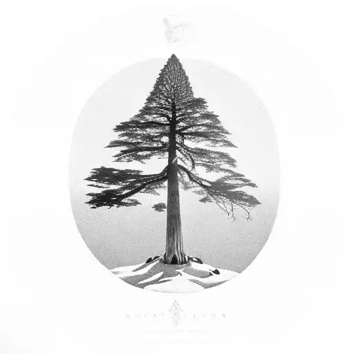 Giant sequoia tree  tattoo design idea