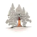Giant sequoia tree  tattoo design idea