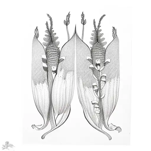 two foxgloves tattoo design idea