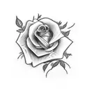 roses with dove and cross tattoo design idea