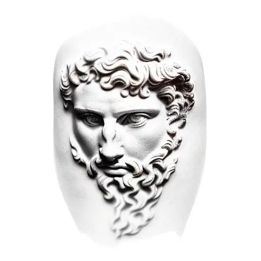 Ancient roman sculptures tattoo design idea