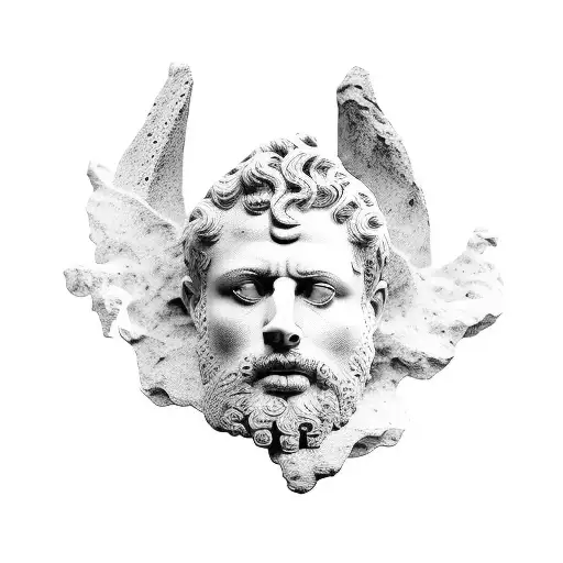 Ancient roman sculptures tattoo design idea