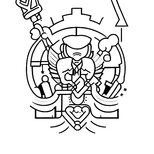 I am the manager of my construction company, I want some kind of tattoo that will emphasize me as a person who has devot tattoo design idea