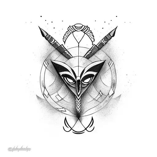 arrow with kundalini tattoo design idea