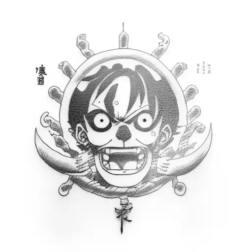 Luffy against Kaido tattoo design idea